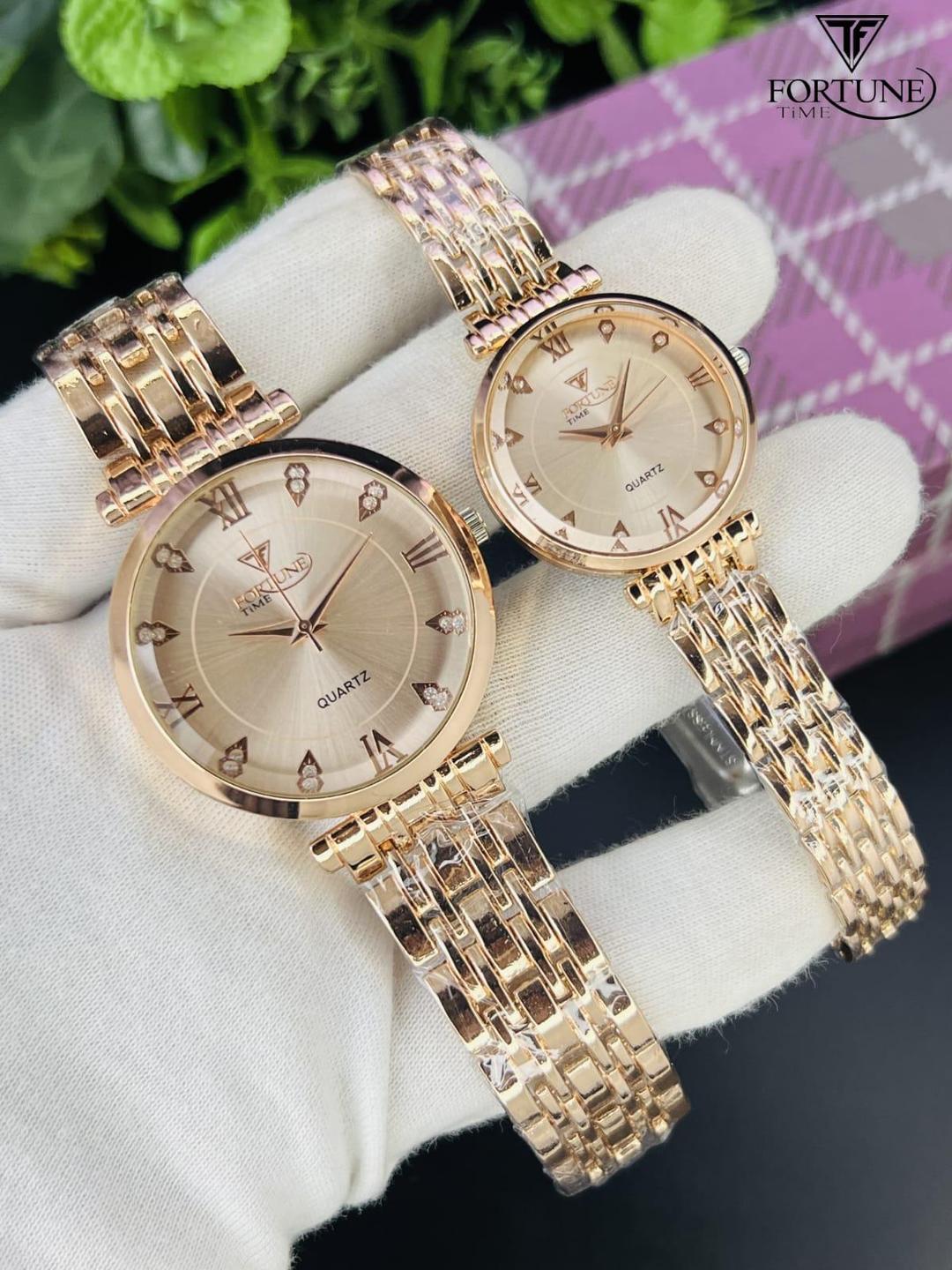 Elegant Couple Watches Set - 2 Pcs for Men & Women