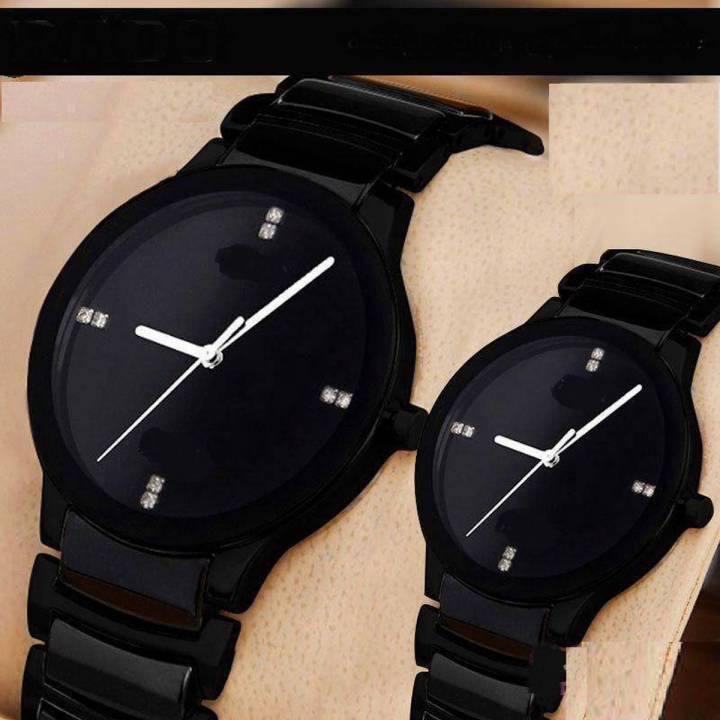 Couple Watches Stainless Steel Watch for Man Women W - GIFT BOX PACKED
