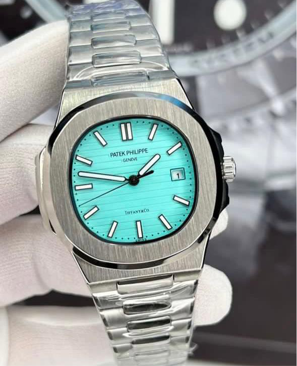 Stainless Steel PP Watch With Lite Blue Dial