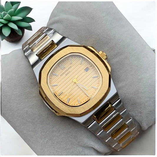 Stainless Steel PP Watch With Gold Dial
