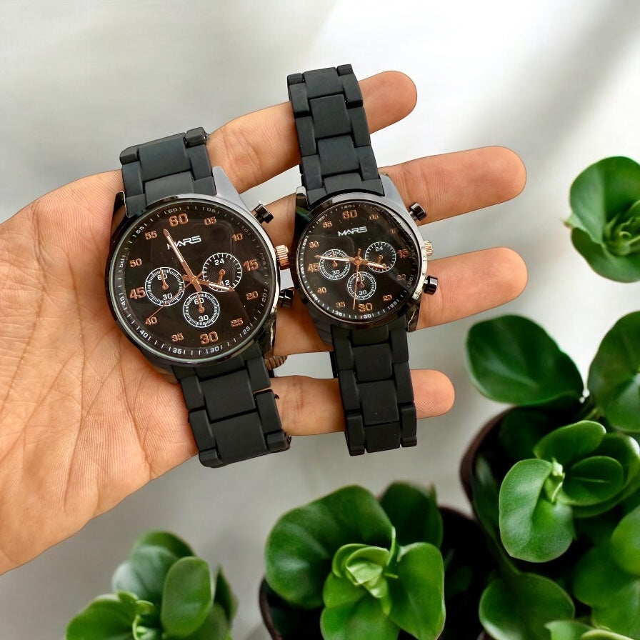 MARS COUPLE WATCHS FOR MEN AND WOMEN