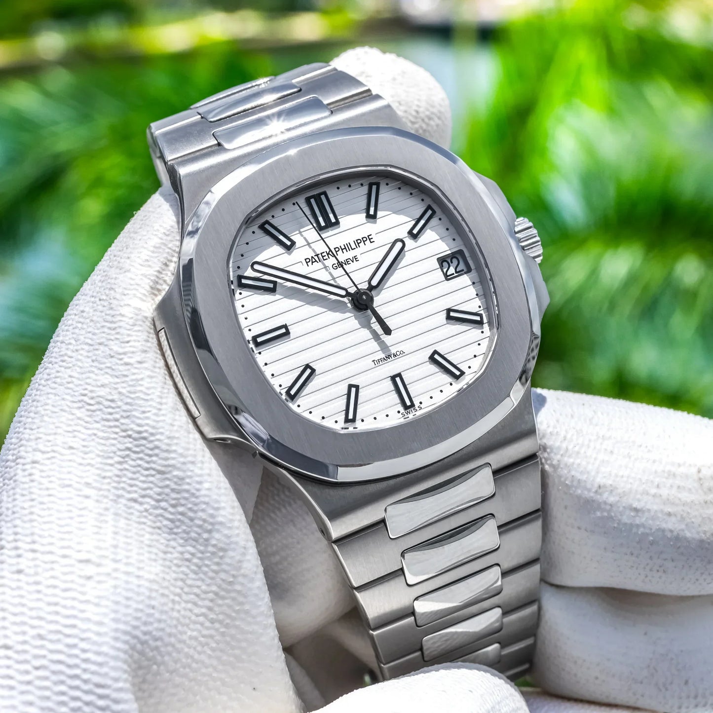 Stainless Steel PP Watch With White Dial