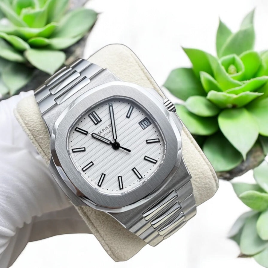 Stainless Steel PP Watch With White Dial